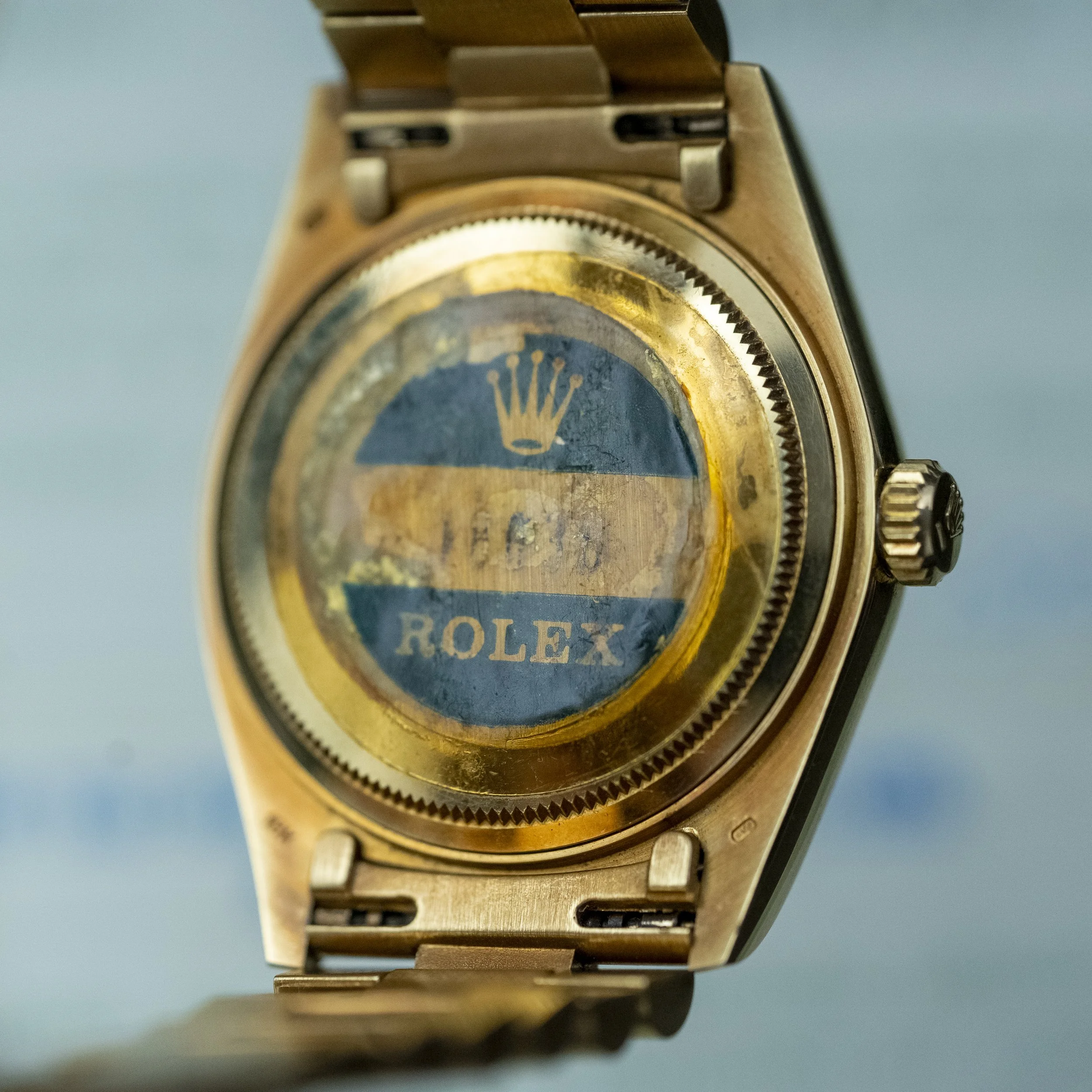18038 Daydate Yellow Gold Black Dial — 178watches